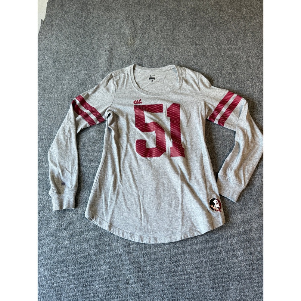 Nike Florida State Seminoles EST 51 Long Sleeve T‎ Shirt Gray XL